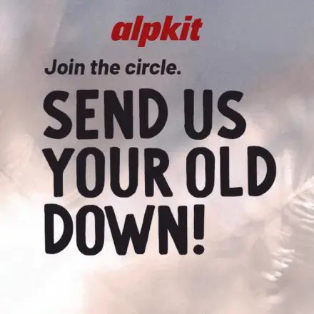 Send us your old down Alpkit Square 440px X